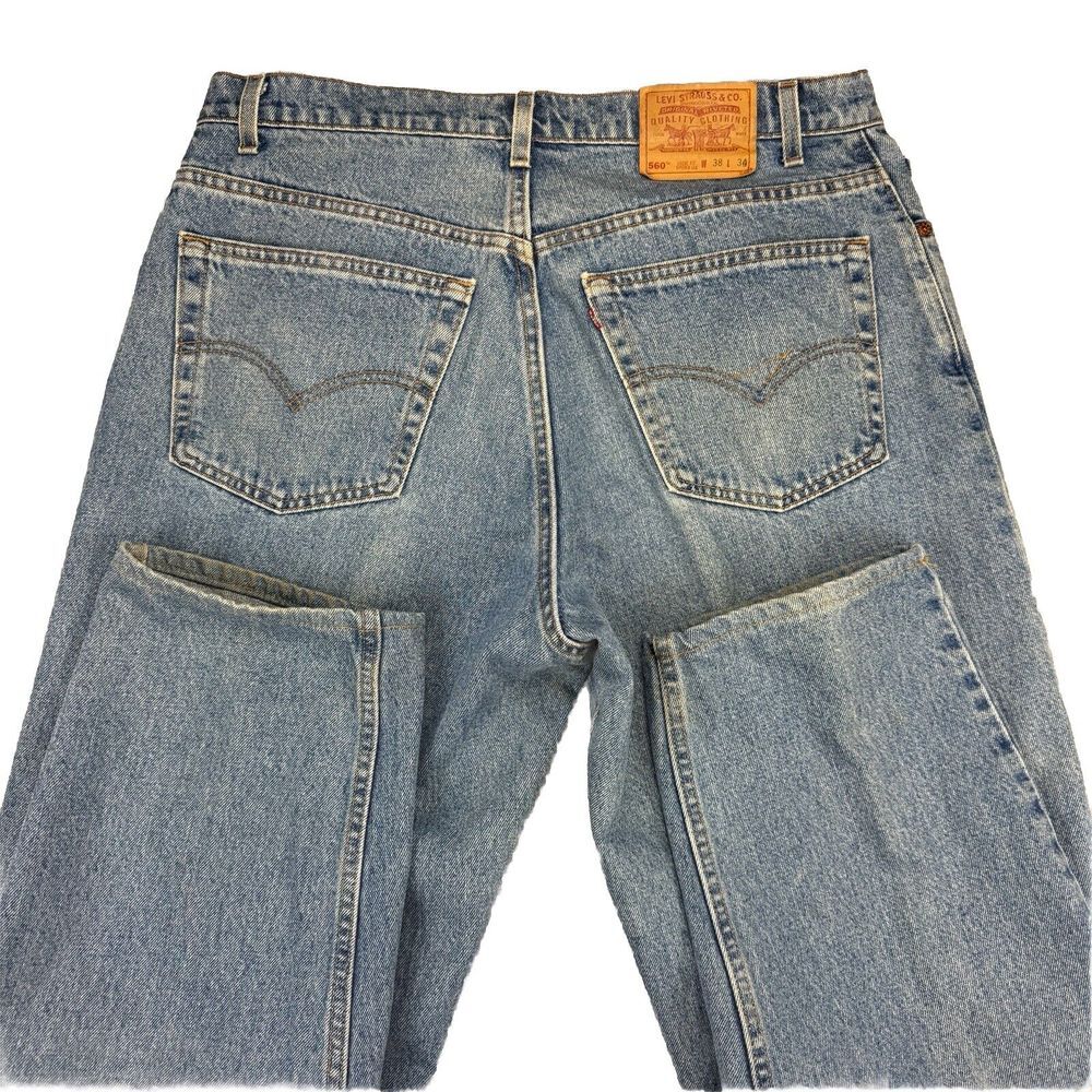 Vintage USA Levi's 560 Denim Jeans Blue Mens Size 38x34 (Fit 38x30) 1996 Loose